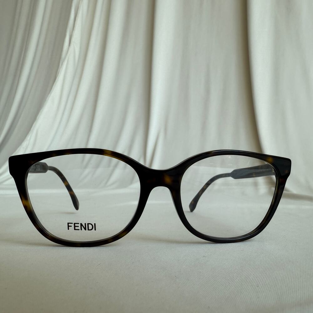 Fendi FE50059I Eyeglasses - Dark Havana Tortoiseshell, Made in Italy